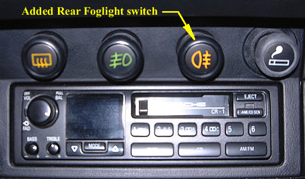 Rear Foglight switch.